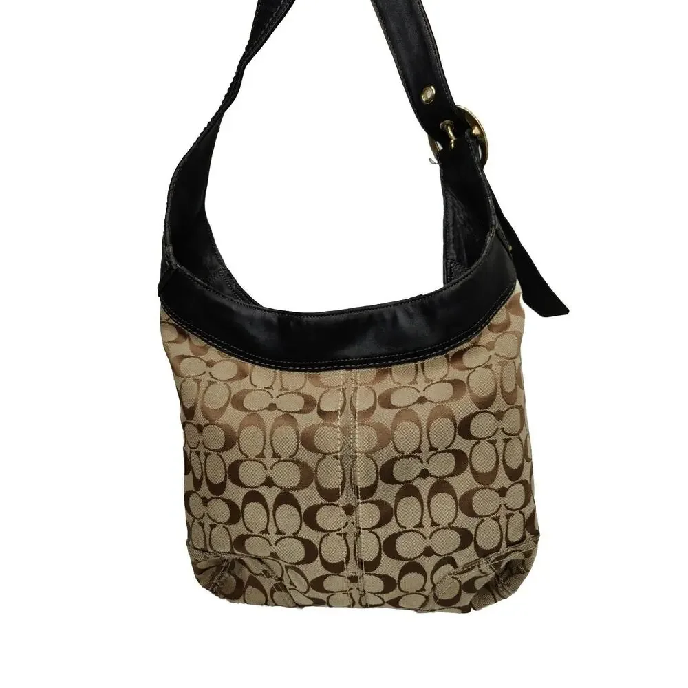 Vintage brown/tan Y2K canvas Coach Crossbody Shoulder Bag